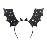 Diadema de murciélagos con estampado holográfico - PartyDeco