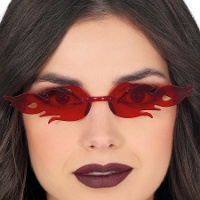 Gafas con fuego rojas