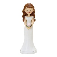Figura para tarta de novia con ojos cerrados de 21 cm