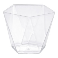 Vasitos de 120 ml de plástico transparente forma de pentágono - Dekora - 100 unidades