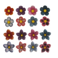 Figuras de azúcar de flores surtidas de 4 cm - Dekora - 32 unidades