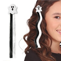 Mecha de pelo de fantasma blanco y negro