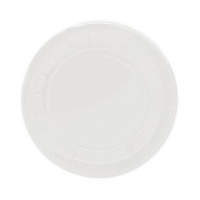 Platos de 18 cm redondos de cartón blanco - 10 unidades