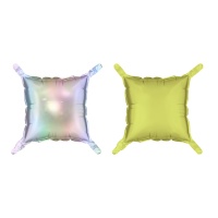 Globo para panel decorativo de 35 x 35 cm iridiscente y amarillo - 4 unidades