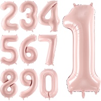 Globo de número rosa bebé de 72 cm - Partydeco - 1 unidad