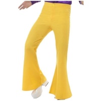 Pantalones de campana para hombre de color amarillo