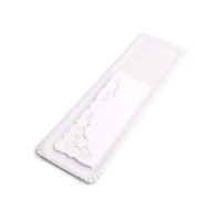 Bandejas de 13 x 44 cm rectangulares de cartón blanco con blonda - 2 unidades