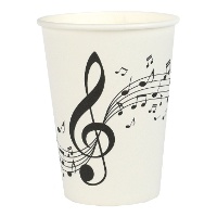 Vasos de notas musicales de 270 ml - 10 unidades