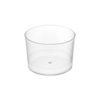 Vasos chatos transparentes de 210 ml - 20 unidades