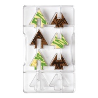 Molde de abeto acoplado para chocolate de 20 x 12 cm - Decora - 10 cavidades