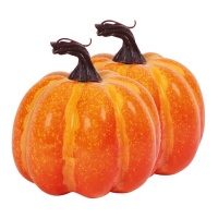 Calabazas decorativas pequeñas de 10 cm - 2 unidades