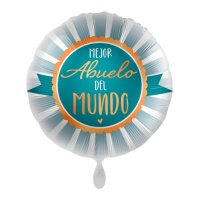 Globo de Mejor abuelo del mundo circular de 43 cm - Premioloon