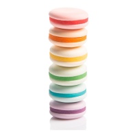 Figuras de azúcar de macarons de colores surtidos - Dekora - 6 unidades