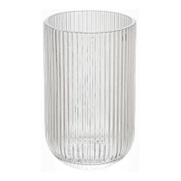 Vaso de 400 ml cristal grabado a rayas transparente