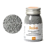Sprinkles de perlas plateadas mini de 100 gr - Decora