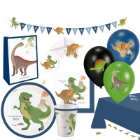 Pack para fiesta de Dinosaurios Prehistóricos - 8 personas