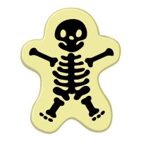 Esqueleto de chocolate blanco Halloween - 72 unidades