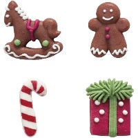 Figuras de azucar de Navidad surtidas de 3,5 cm - Dekora - 48 unidades