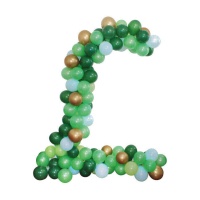 Guirnalda de globos orgánicos verdes - 120 unidades