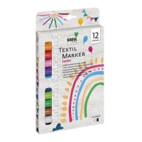 Kit de rotuladores infantiles para textil translúcidos - Kreul - 12 unidades