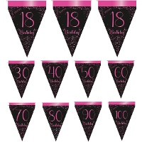 Banderín de Elegant Pink de números de 3,00 m