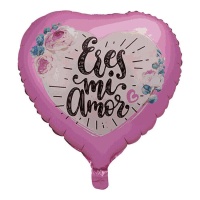 Globo de corazón de Eres mi Amor rosa de 45 cm