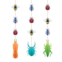 Colgantes decorativos de Insectos de 99 cm - 3 unidades