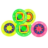 Discos de colores neón - 5 unidades