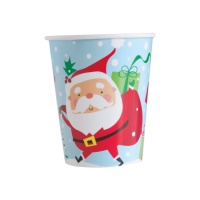 Vasos de Papá Noel de 270 ml - 8 unidades