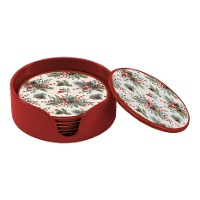 Posavasos de flor de Navidad - 6 unidades