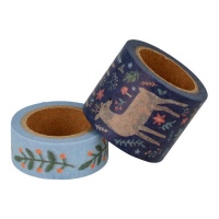 Washi tape de renos navideños - 2 unidades