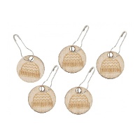 Marcadores de punto de madera en forma de gorros - Milward - 10 unidades