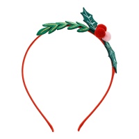 Diadema de muérdago de Navidad de colores