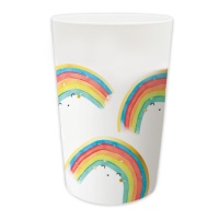 Vasos de arcoíris reutilizable de 230 ml