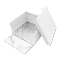 Caja para tarta cuadrada de 30 x 30 x 15 cm con base de 1,1 cm - PME