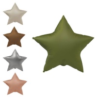 Globo de estrella de 45 cm de colores mate - 1 unidad