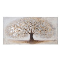 Lienzo árbol campestre pintado a mano de 1,20 x 0,60 m - DCasa