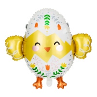 Globo de pollito con huevo decorado de 78.5 x 64.5 cm - PartyDeco