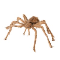 Araña marrón claro peluda de 75 cm