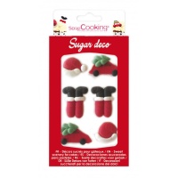 Figuras de azúcar de Papá Noel divertidas - Scrapcooking - 6 unidades