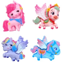 Figuras para roscón de unicornios voladores de 2,8 cm - Dekora - 50 unidades