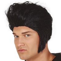 Peluca negra del rey del rock