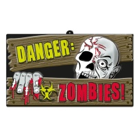 Cartel de Danger Zombies de 46,5 x 27 cm