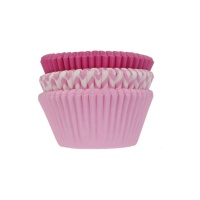 Cápsulas para cupcakes de tonos rosas de diversos colores y formas - House of Marie - 75 unidades