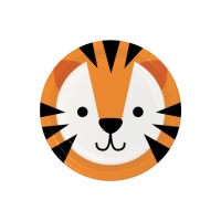 Platos de Tigre de 22 cm - 8 unidades