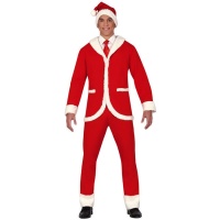 Disfraz de Papá Noel trajeado para adulto
