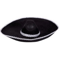 Sombrero mejicano negro elegante