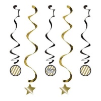 Colgantes decorativos de Golden Birthday - 99 cm - 5 unidades