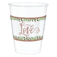 Vasos de Love & Leaves de 473 ml - 25 unidades