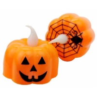 Vela de calabaza con luces led surtidas - 1 unidad